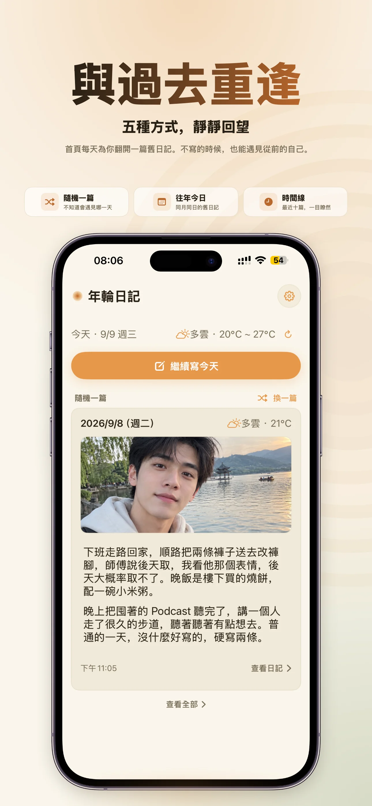 與過去重逢——隨機一篇、往年今日、時間軸